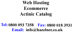 Web Hosting and Ecommerce solutions. Authorised Gold Resellers and implementors of Actinic Catalog.